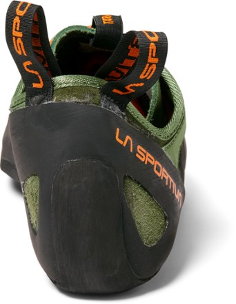 La Sportiva Tarantulace Climbing Shoes - Men's Back view (Olive/Tiger)