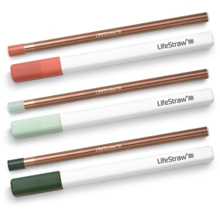 LifeStraw Sip Reusable Stainless-Steel Water Filter Straw - Package of 3 0