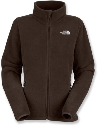 womens brown north face fleece jacket