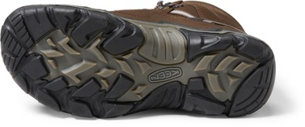 KEEN Durand II Mid Waterproof Hiking Boots - Men's Sole view (Cascade Brown/Gargoyle)