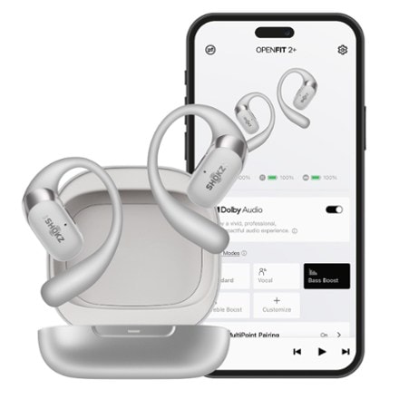 Shokz OpenFit 2+ Open-Ear Wireless Earbuds Phone not included