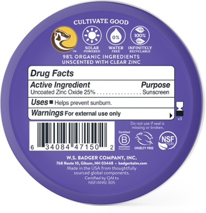 Badger SPF 50 Adventure Sport Mineral Sunscreen - 2.4 oz. Tin 1