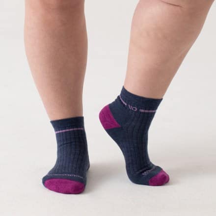 Wide Open Single Stripe Cushioned Quarter Socks - Women's 1