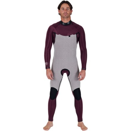 VISSLA New Seas U-Zip 3/2 mm Wetsuit - Men's Wetsuit shown inside-out