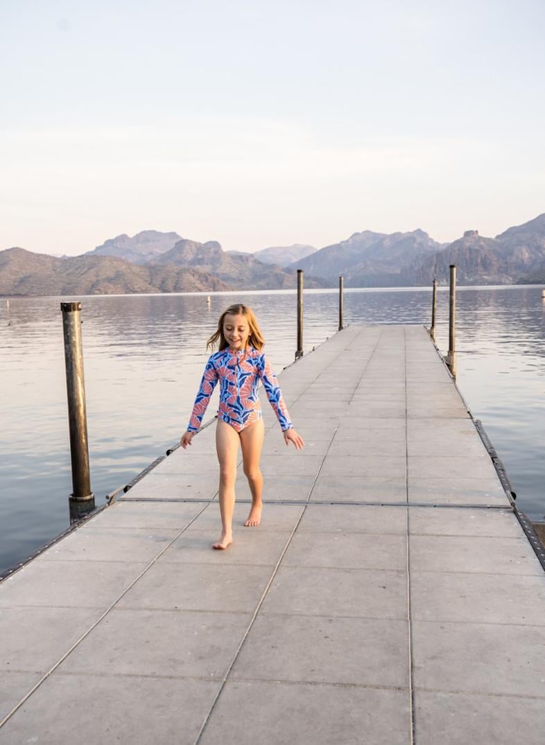 Location Image for Long Sleeve One-Piece Swimsuit - Kids'