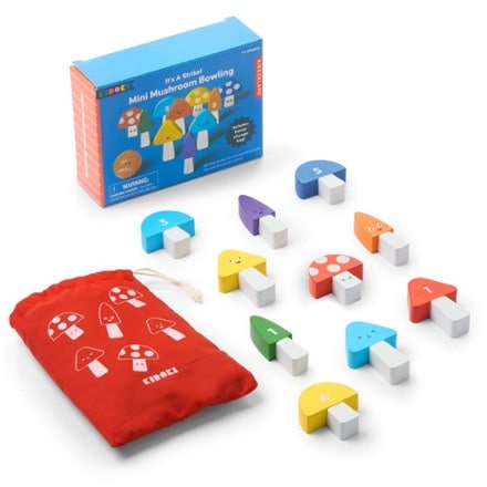 Kikkerland Mini Mushroom Bowling Game 1