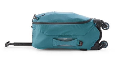Osprey Ozone 4-Wheel Carry-On Wheeled Luggage Side view (Coastal Blue)