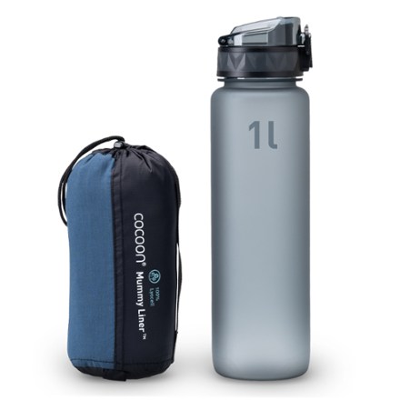 COCOON Lyocell MummyLiner Bottle for scale (not included)