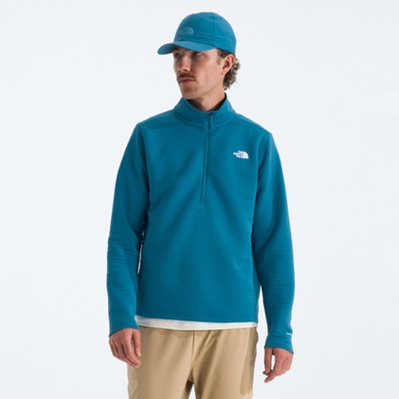 The North Face Men's DotKnit Thermal Quarter-Zip  Blue S