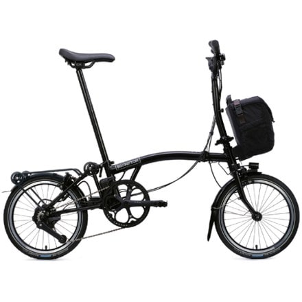 Brompton C Line Electric 4-Speed Mid Handlebar Bike with Rack 0