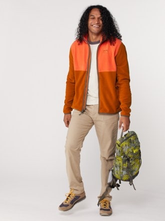 Mens orange fleece jacket shop