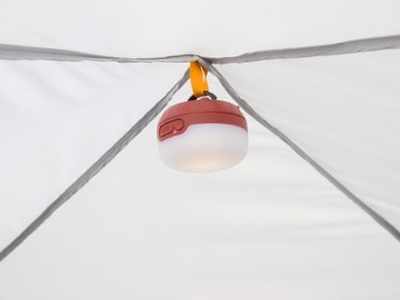 The North Face Stormbreak 3 Tent Light (sold separately) hung on gear loop