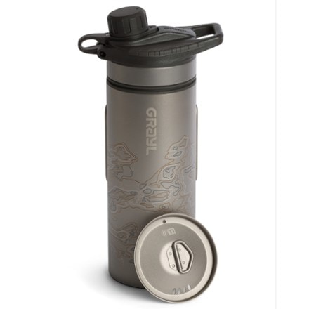 Grayl GeoPress Ti Water Filter and Purifier Bottle Plus Cook Lid 1