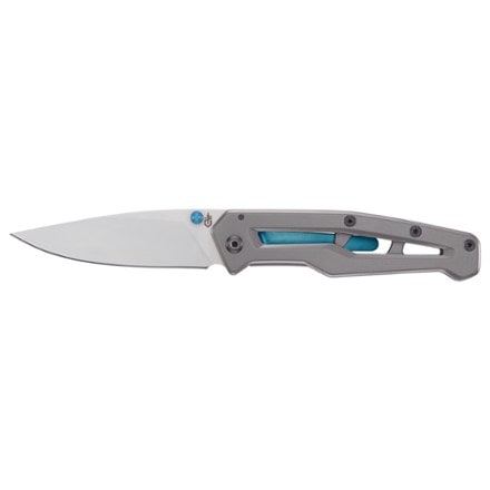 Gerber Paralite Blue Folding Knife and Shard DT Silver Triangle Multi-Tool 4