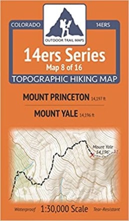 Outdoor Trail Maps Colorado 14ers Series Map - Mount Princeton, Mount Yale 0