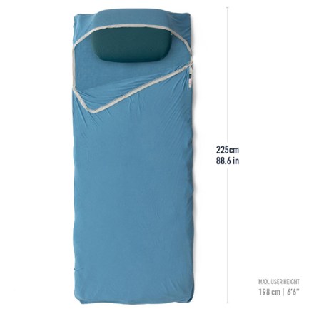 Sea to Summit Breeze Lightweight Traveller Sleeping Bag Liner With Pillow Sleeve 3
