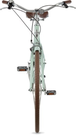 Electra Loft 7D Step-Thru Bike Front view (Seafoam)