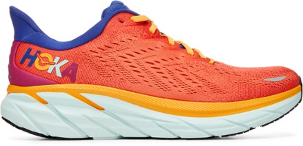 Hoka Mens Clifton 8 Wide Road Running Shoe Soft Lightweight Vegan Breathable 