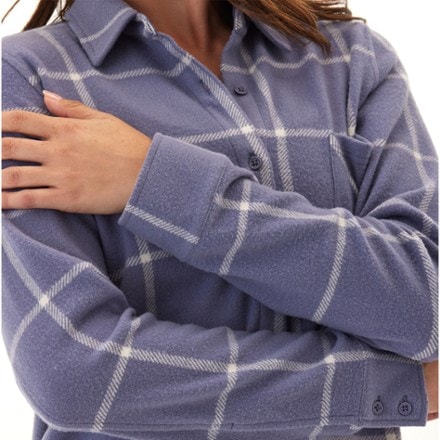 Threads 4 Thought Kandyce Plaid Knit Fleece Button-Up Shirt - Women's 3