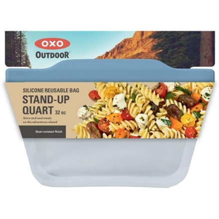 OXO Outdoor Silicone Reusable Stand-Up Bag - Quart - 32 oz. 0
