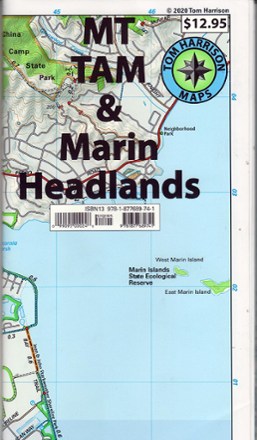 Tom Harrison Cartography Mt. Tam & Marin Headlands Trail Map - 2020 Edition 0