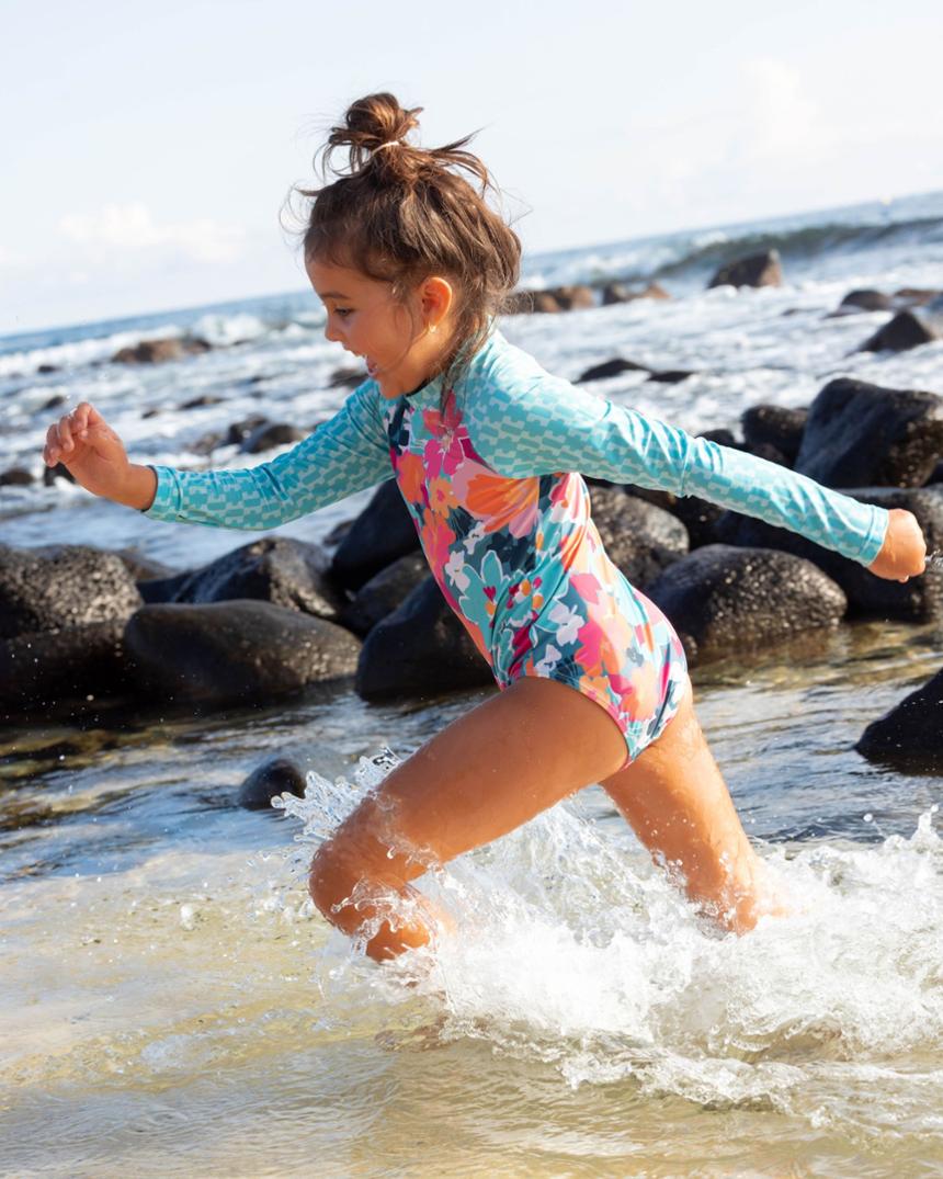 Location Image for Mini Long-Sleeve One-Piece Swimsuit - Kids'
