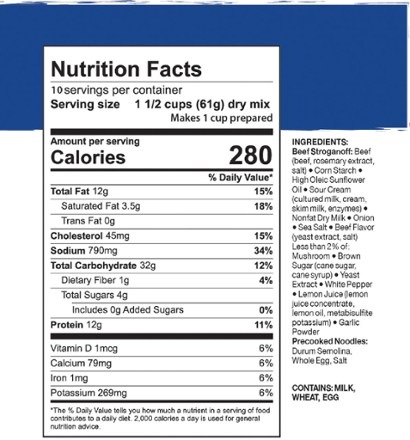 Mountain House Beef Stroganoff XL - 10 Servings 1