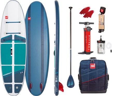 Red Paddle Co Compact Inflatable Stand Up Paddle Board with Paddle - 9'6" 0