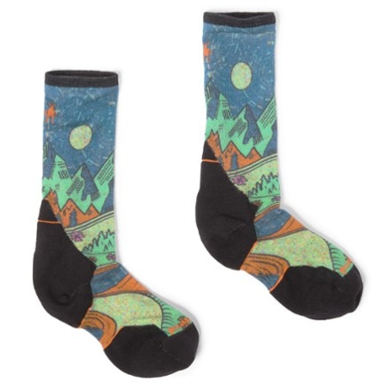 Smartwool Trail Run Targeted Cushion Mountain Print Crew Socks - Women's 1