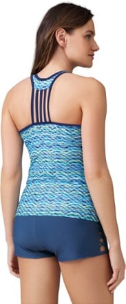 Free Country Lace Up Racerback Tankini Swimsuit Top - Women's 1