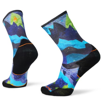 Smartwool Trail Run Targeted Cushion Summit Sector Print Crew Socks - Men's 0