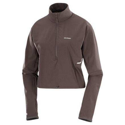 Salomon Women's Sense Aero Hybrid Cropped Pullover  Brown XS
