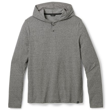 Threads 4 Thought Black Fleck Henley T-Shirt Hoodie - Men's 0