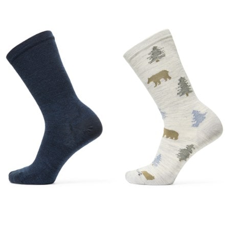 Smartwool Through the Trees/Anchor Everyday Crew Socks - Men's - 2 Pairs 1