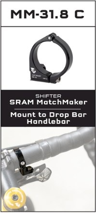 Wolf Tooth Components ShiftMount MM-31.8 Drop Bar Clamp for SRAM MatchMaker 1