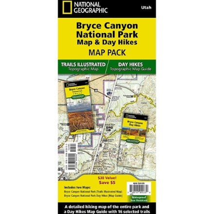 National Geographic Bryce Canyon National Park Map & Day Hikes Map Pack 0