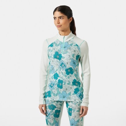 Helly Hansen LIFA Merino Midweight 2-In-1 Graphic Half-Zip Base Layer Top - Women's 1