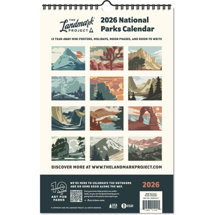 The Landmark Project 2026 National Parks Calendar 2