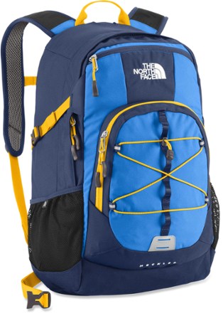 yellow north face bookbag