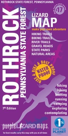 Purple Lizard Maps Rothrock Pennsylvania State Forest Map - 7th Edition 0