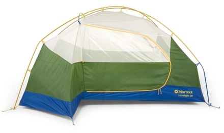 Marmot Limelight 3P Tent with Footprint Front view (Foliage/Dark Azure)