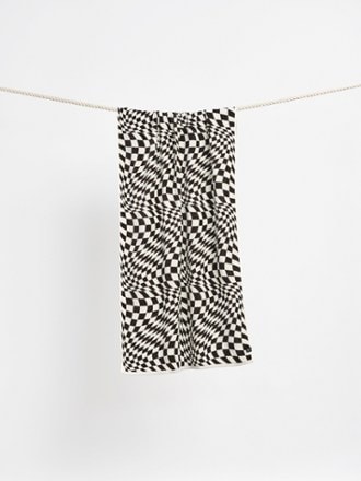 Slowtide Opt Out Premium Woven Beach Towel - Black/White 1