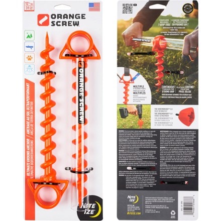 Nite Ize Orange Screw Ultimate Ground Anchors - Large - Package of 2 1