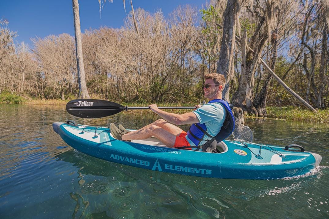 Location Image for AirVolution Sport Recreational Sit-On-Top Inflatable Kayak with Pump - 10'