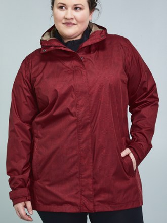 women's plus size waterproof rain jacket