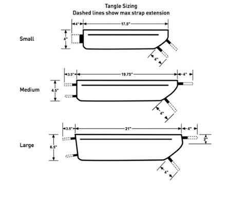 bike frame bags size chart