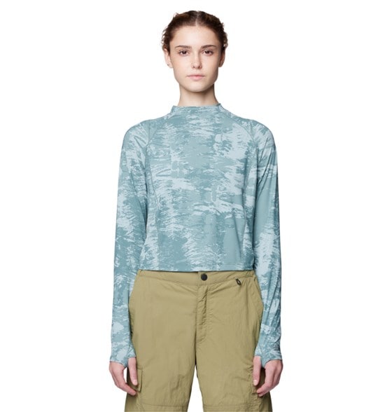 On Body Image of color Blue Sage Ink Dyed Print