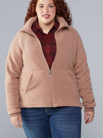 ladies plus size fleece jackets