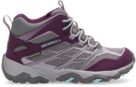 Merrell Boys MOAB FST Mid A/C Waterproof Walking Boots Pink Sports Outdoors 
