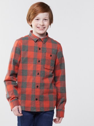 Boys red hot sale plaid shirt
